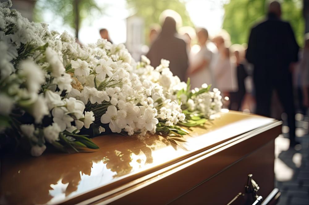 fleur posée sur tombe